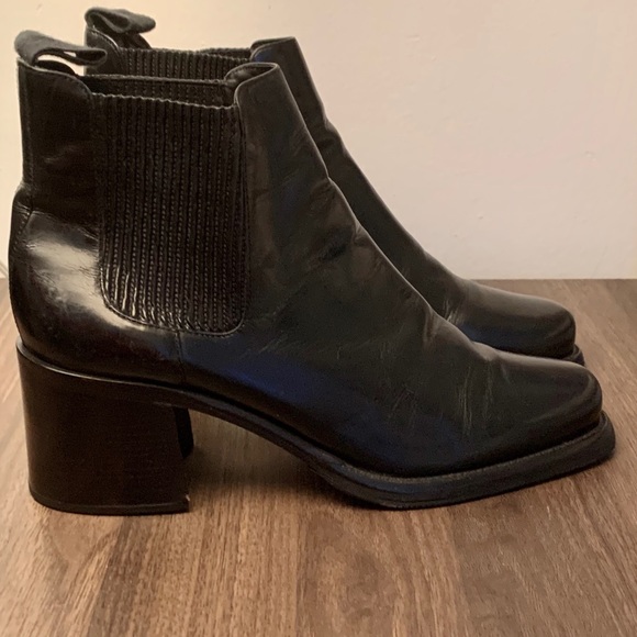 Cole Haan Shoes - Cole Haan Chunky Stacked Thick Heel Short Boot 90s